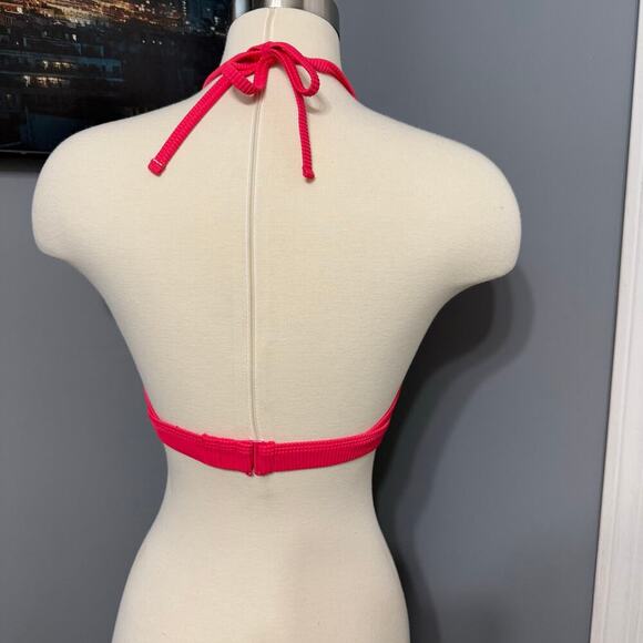 Old Navy Rib-Knit Halter Bikini Swim Top, Pink, XS - Picture 2 of 5